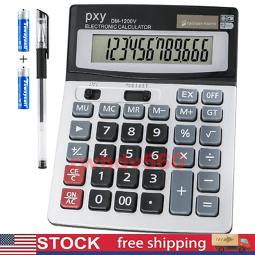 Desk Calculator 12 Digit Extra Large LCD Display, Touch Comfortable Big Buttons