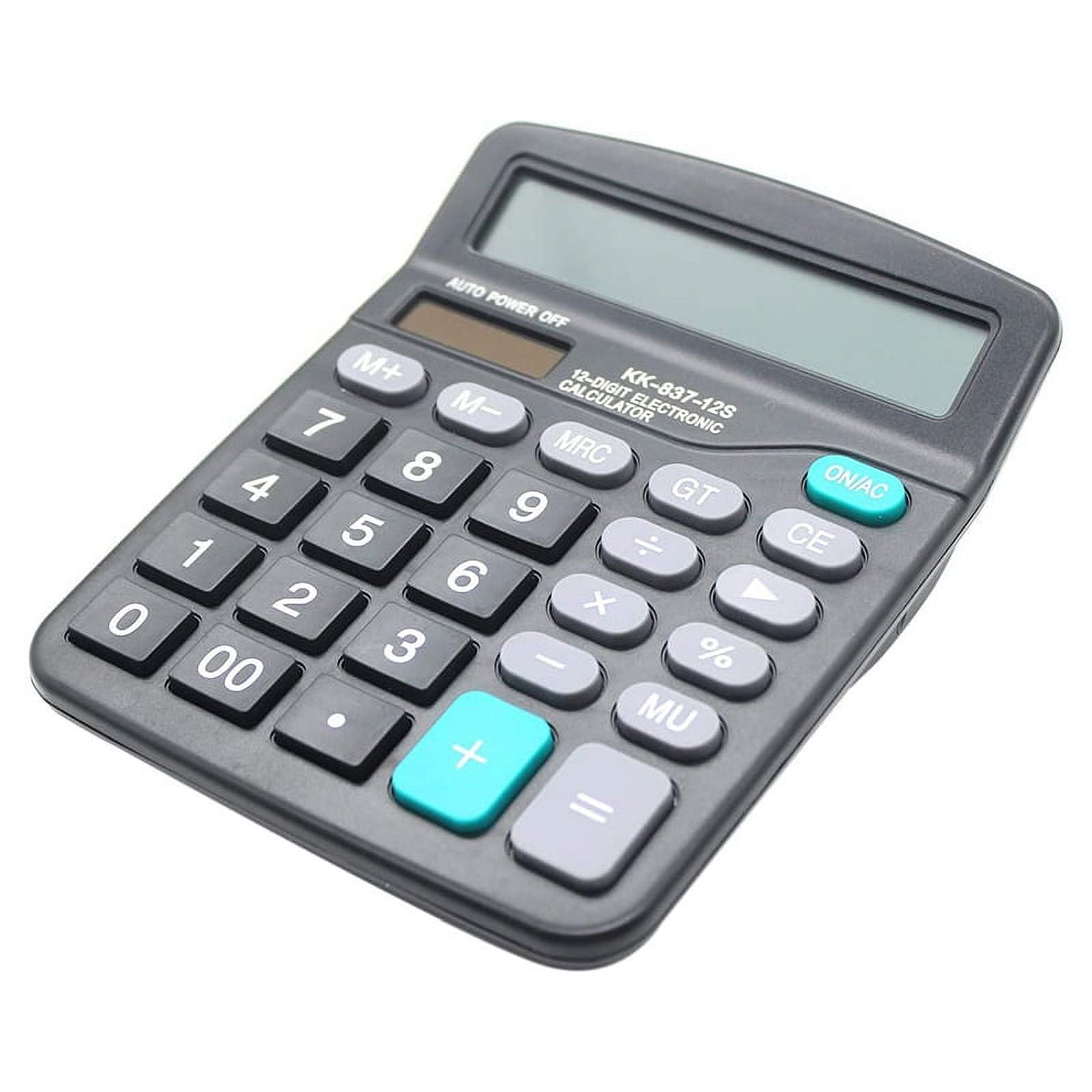 Desk Calculator, 12Digit Solar Battery Office Calculator with LCD