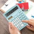 thumbnail image 1 of Desk Calculator - 5.83x4.72x1.89in 12 Digit Large LCD Display, Solar and Battery Double Power, Big Button Office Calculator for Home Use, 1 of 7