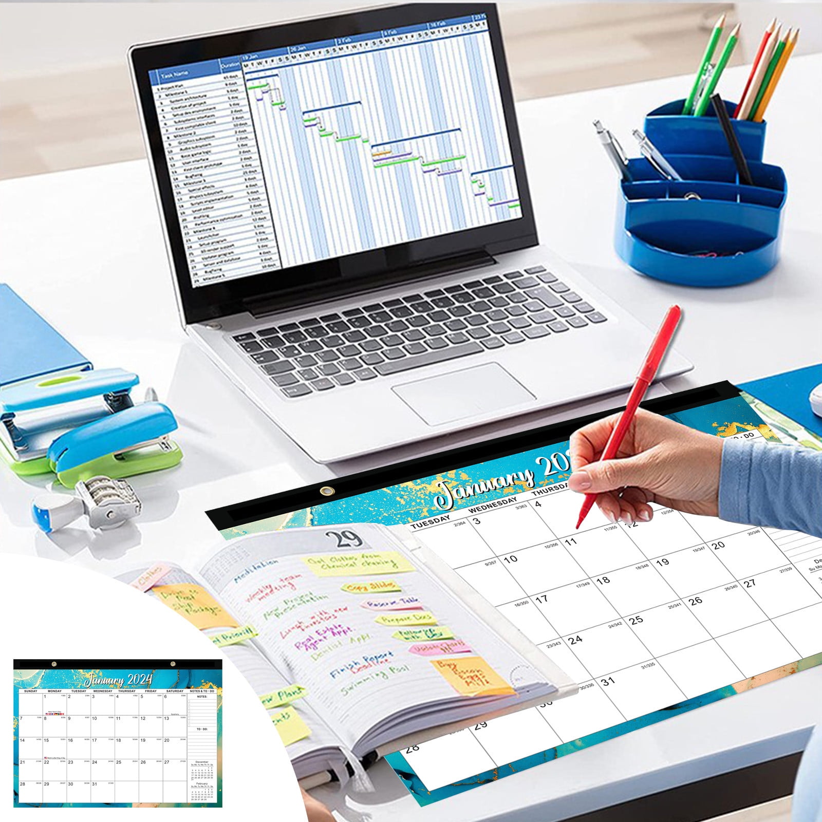 Desk Calendar 18 Month Desktop Calendar 2024-17