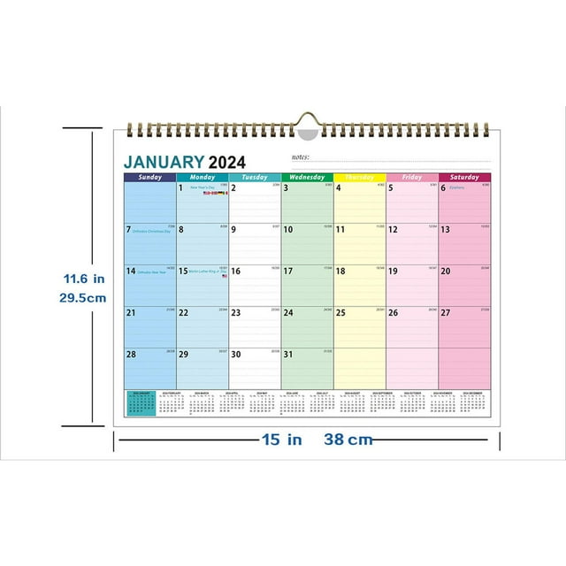 Desk Calendar 18 Month Desktop Calendar 20242025 17" x 11.5" inch