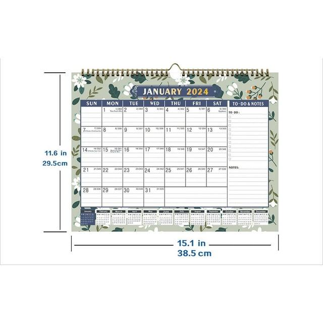 Desk Calendar 18 Month Desktop Calendar 20242025 17" x 11.5" inch