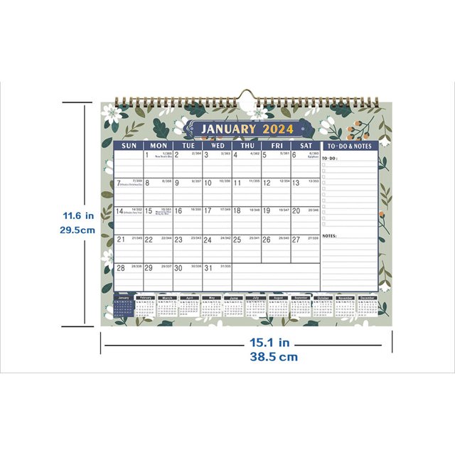 Desk Calendar 18 Month Desktop Calendar 20242025 17" x 11.5" inch