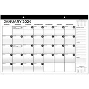 Desk Calendar 2024, 12 Months Wall Calendar from January to December, Size 12" x 18”, Holidays, Julian Dates, Large Blocks, Thick Paper with Corner Protectors