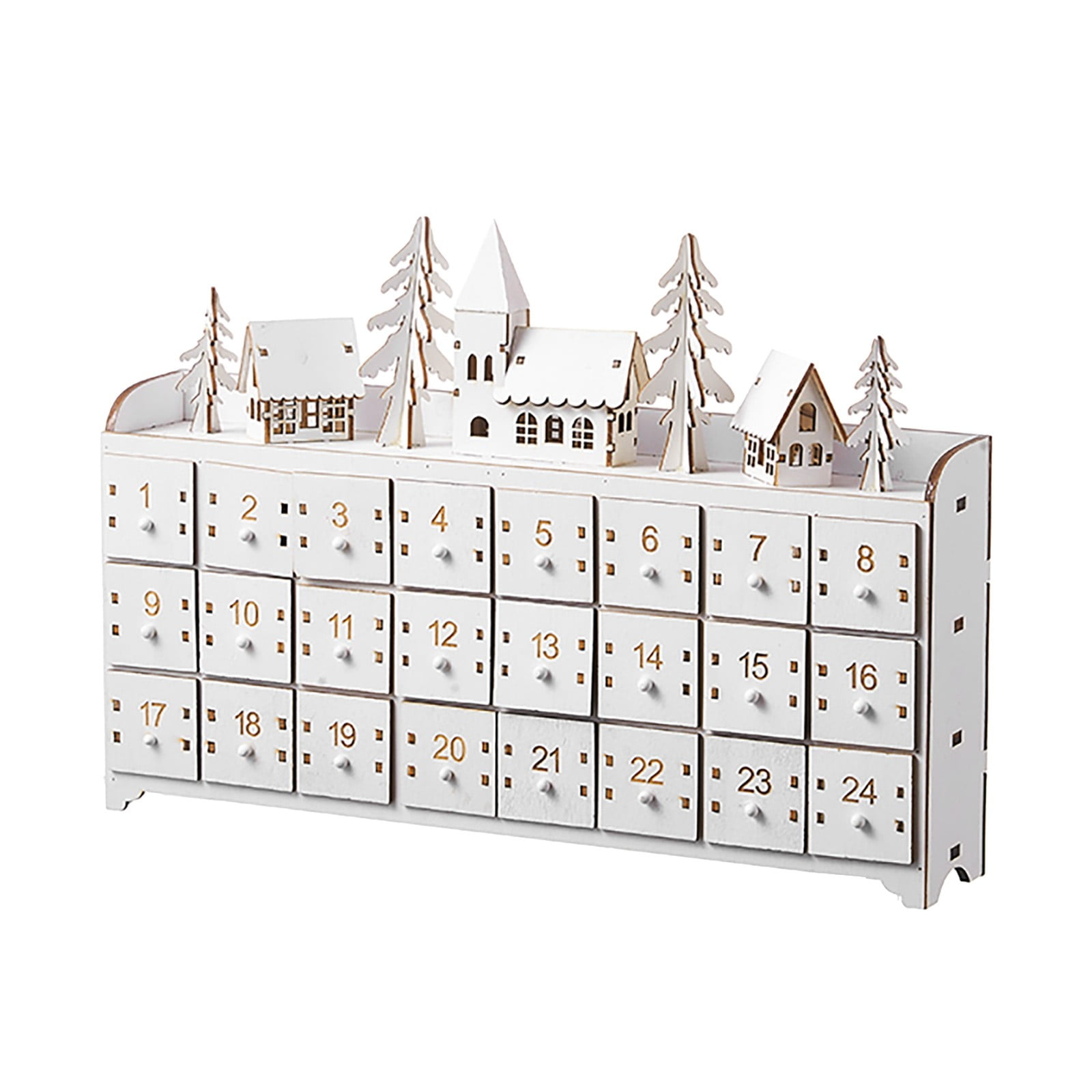 Desk Calendar 20242025 Creative Wooden 24 Countdown Christmas Calendar
