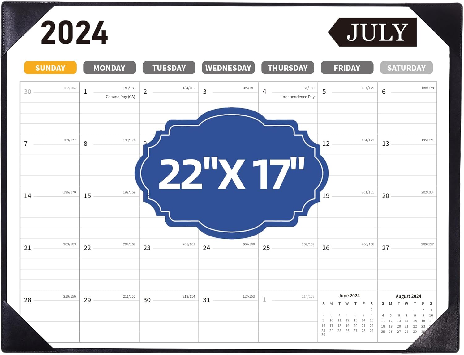 Desk Calendar 20242025 Large 22x17, Calendar with Desk Protecting Pad