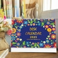 Desk Calendar 2025, 2025 Monthly Desktop Calendar Standing Spiral 18