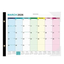 Desk Calendar 2025-2026, 21-Month Desktop & Wall Calendar (17" x 12") Floral Pattern, April 2025 to December 2026, Large Monthly Planner, Desk Calendar