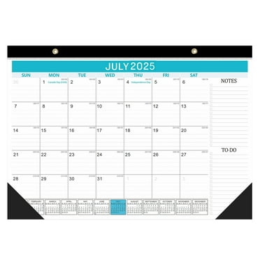 Desk Calendar 2025-2026, Lmueinov Wall Calendar Jan. 2025 - Jun. 2026 Large Planning Calendars 17" X 12" Blotter Paper With Holidays and Vacation Reminders, Suitable for Home School Classroom Office