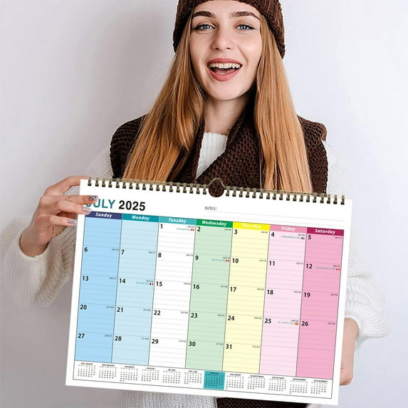 Desk Calendar 2025-2026 School Year Calendar 16.93 x 11.81In 2026 Wall Calendar From Jul.2025 - Dec.2026 Monthly Planner Schedule Organization Colorful