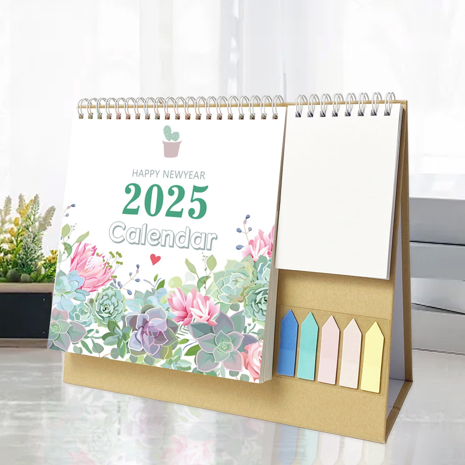 Desk Calendar 20252026 Standing Desktop Calendar Academic Year Flip