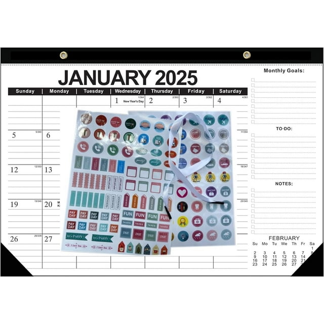Desk Calendar 20252026, Desk Top Calendar from January2025 to June