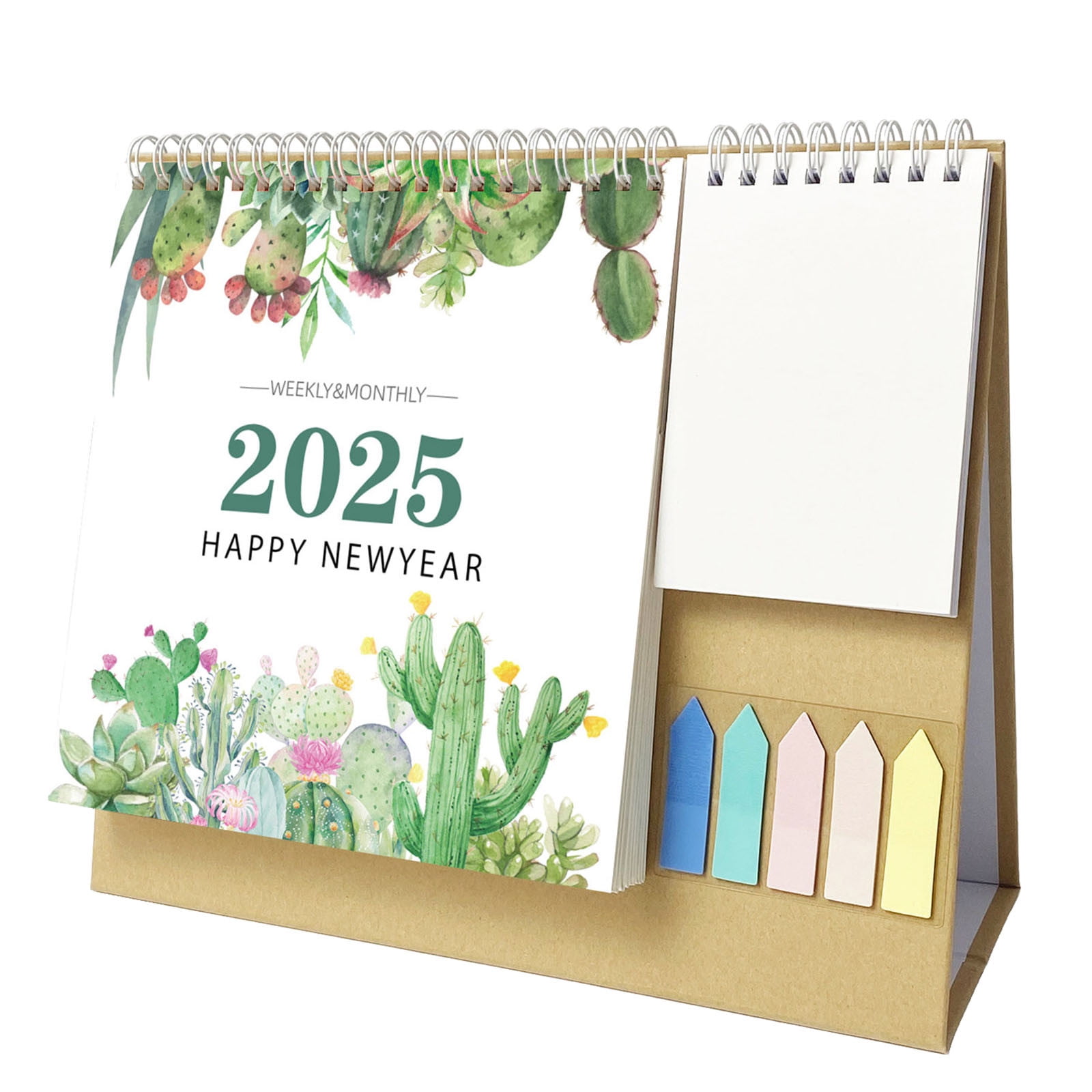 Desk Calendar 2025 Small Desktop Calendar For Home School With Stickers