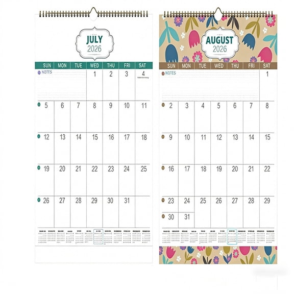 Desk Calendar 2026-2027 18 Month Wall Planner, July 2026 to December 2027 Monthly Schedule Organizer, Large Writing Space Daily Block, Home Office School Appointment Book
