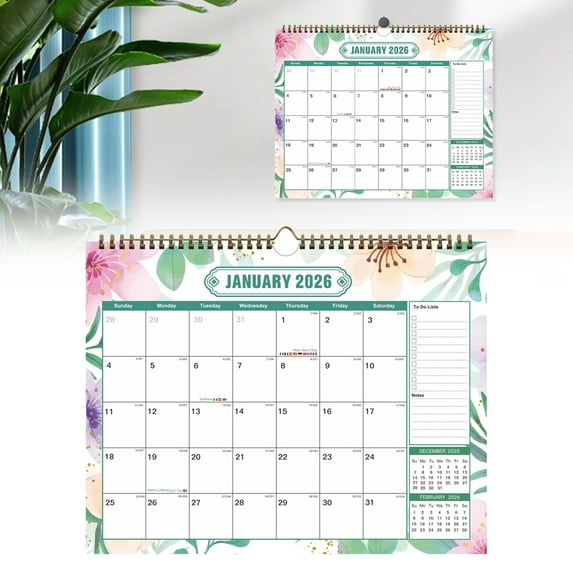 Desk Calendar 2026-2027, 18 Months Canlendar Runs from January 2026 to June 2027, 17''x12'' Desktop/Wall Monthly Calendar Planner for Home School Office, Wall Calendar with To Do List, Note, Goals, B