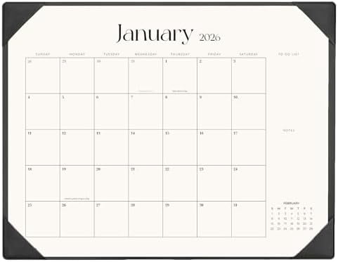 Desk Calendar 2026-2027 with Desk Mat – 22" x 17" Large Desk Pad Calendar Runs from January 2026 to June 2027, Office Supplies Desktop Monthly Calendar for Home & Office
