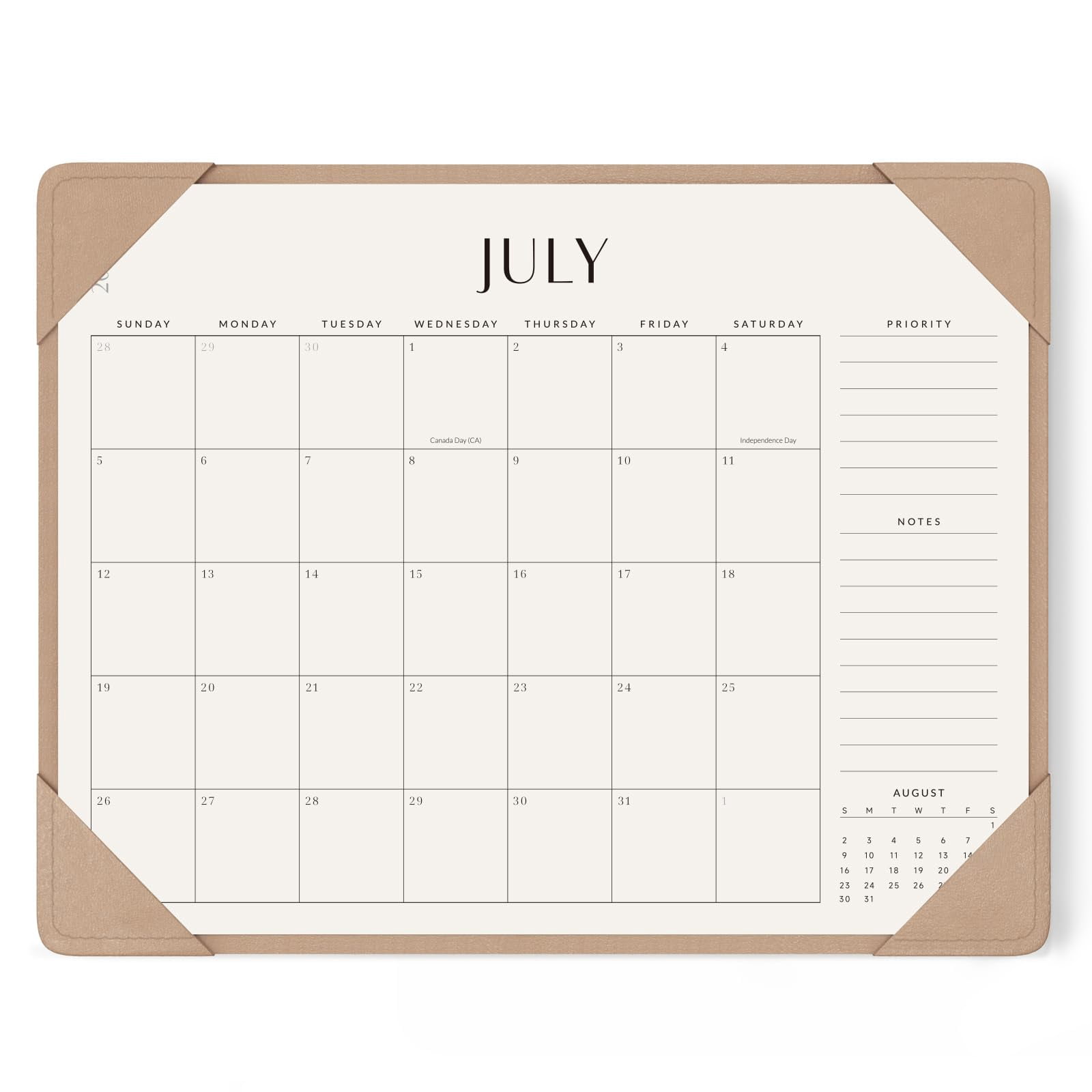 Desk Calendar 2026 - 2027 With Desktop Mat  Large Pad From Now To June 2027 22x17 Inch Blotter For Home Office And School Easy Planning Gift The Holidays Apricot