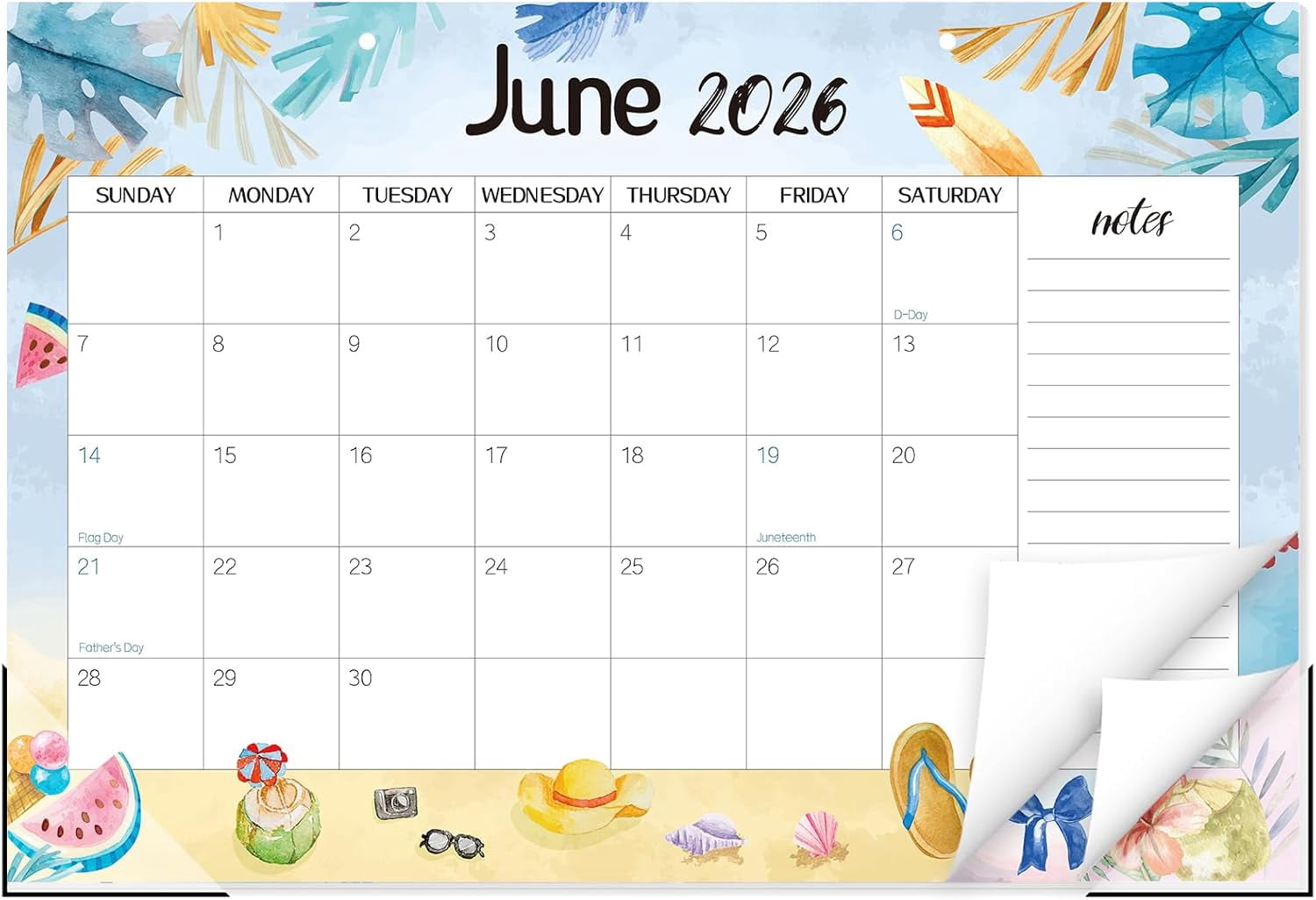 Desk Calendar 2026-2027, School Year 2026, 19-Month Desk/Wall Calendar, 2026 Jun - 2027 Dec, 17" X 11.5" Monthly Planner With Corner Protectors, Thick Paper For Home Office