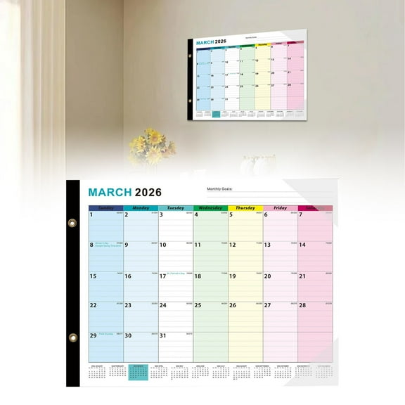 Desk Calendar 2026-2027 Wall Calendar Large Monthly Desktop Calendar 18 Month Calendar with Daily Thick Paper Corner Protectors Colorful Monthly Calendar Gifts