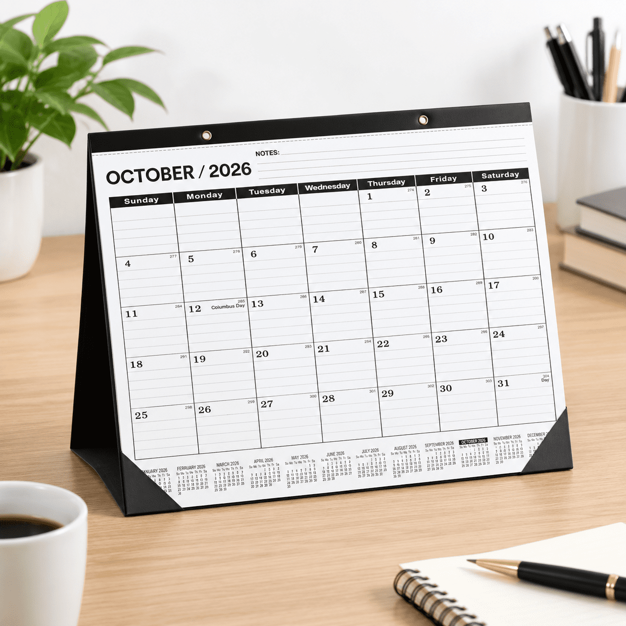 Calendar 172 Desk Calendar 2026-2027-october 2026-march 2028-large 22 X17-calendar ...