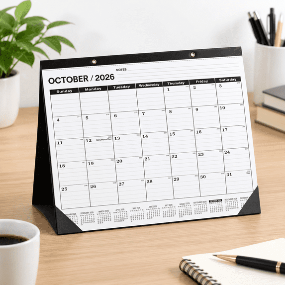 Calendar 172 Desk Calendar 2026-2027-october 2026-march 2028-large 22 X17-calendar ...