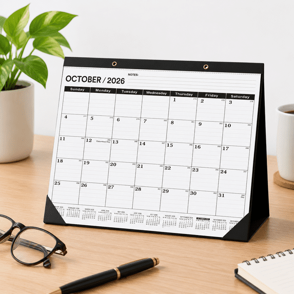 Desk Calendar 2026-2027-october 2026-march 2028-large 22 X17-calendar ...