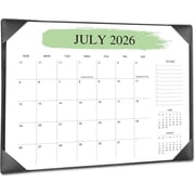 Desk Calendar 2026-2027 with Desktop Mat 22" x 17"- Jul. 2026 - Dec. 2027 Black