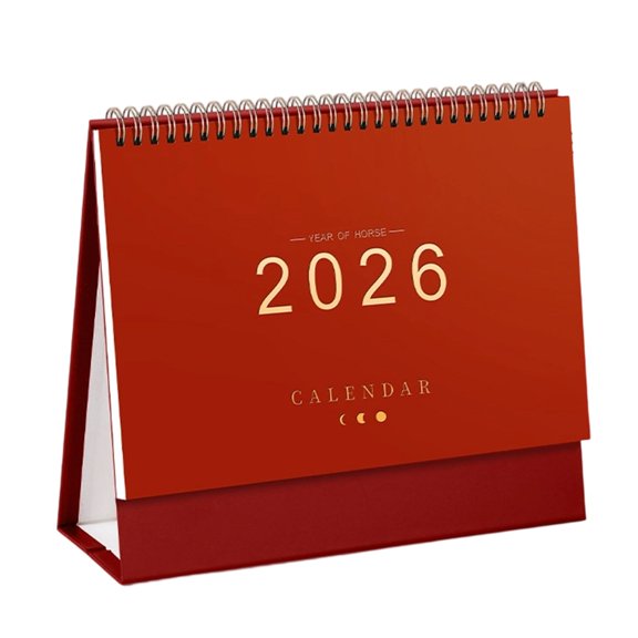Desk Calendar, 2026 Miniature Calendar Planner Double Coil Binding Calendar Standing Flipped Desktop Organizers Decors