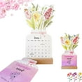thumbnail image 1 of Desk Calendar 2026 New Standing Desktop Calendar With Wooden Base Decorative Monthly Planner (1Pcs), 1 of 7
