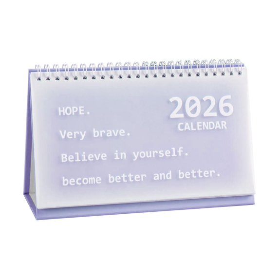 Desk Calendar 2026 Thick Paper Twin Wire Binding Standing Desk Calendar Portable 2026 Monthly Desktop Calendar For Daily Schedule Home School