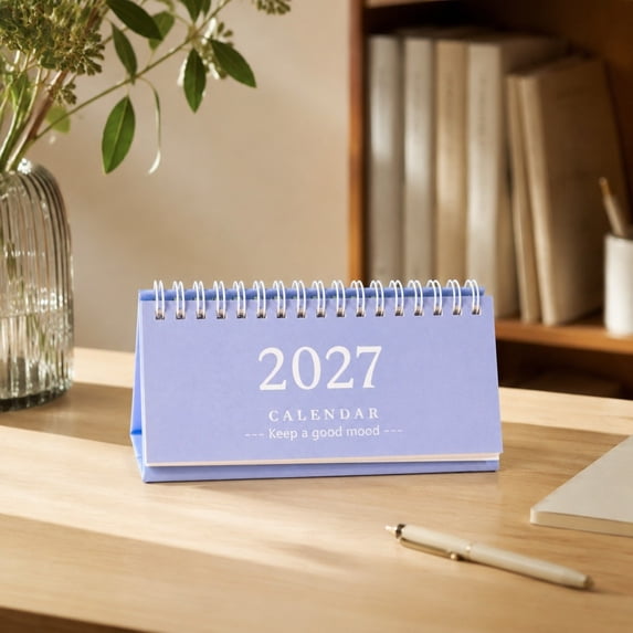 Desk Calendar 2027, Desktop Planning Calendar 5 in for Office Study Table, Appointments and Daily Schedule Organization