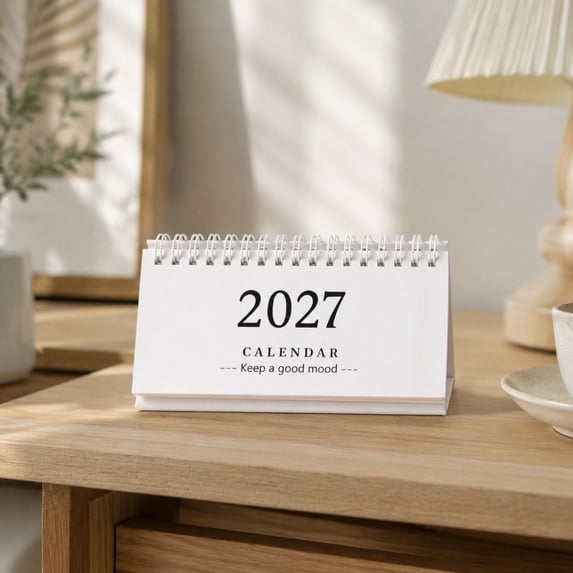 Desk Calendar 2027, Desktop Planning Calendar 5 in for Office Study Table, Appointments and Daily Schedule Organization