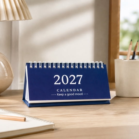 Desk Calendar 2027, Desktop Planning Calendar 5 in for Office Study Table, Appointments and Daily Schedule Organization