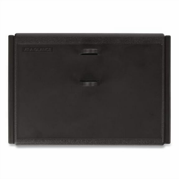 Desk Calendar Base for Loose-Leaf Refill, 2 Rings, 3" x 3.75", Black | Bundle of 2