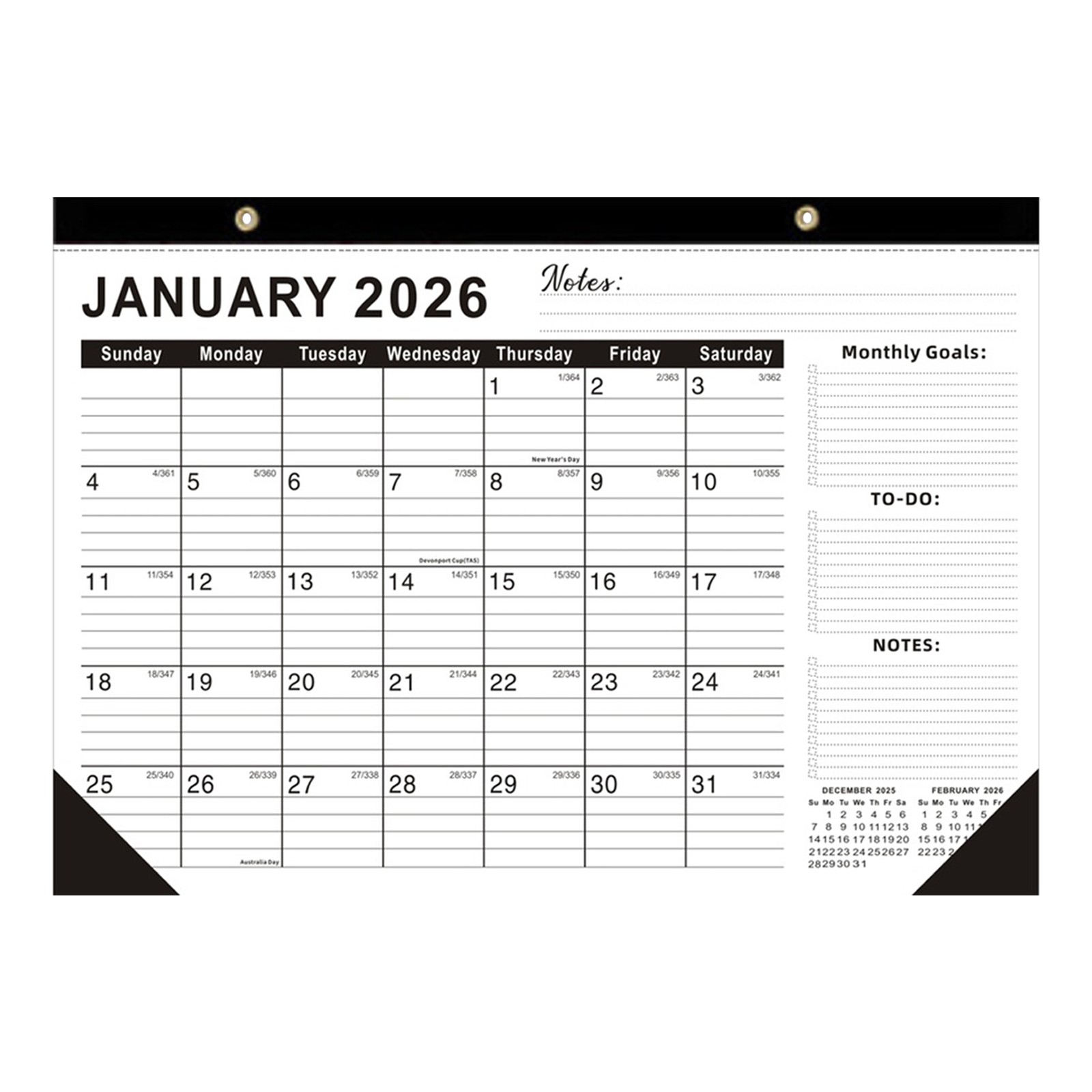 Desk Calendar Calendar Runs From January 2026 To 2027 Desktop and Wall ...