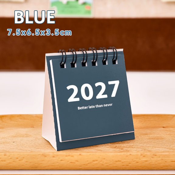 Desk Calendar Mini Desktop Calendar Countdown Planner, Unprinted Punch Card for Scheduling Office Home
