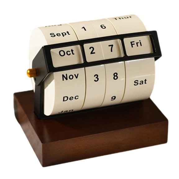 Desk Calendar Rotary Calendar Wood Calendar Rotating Calendar