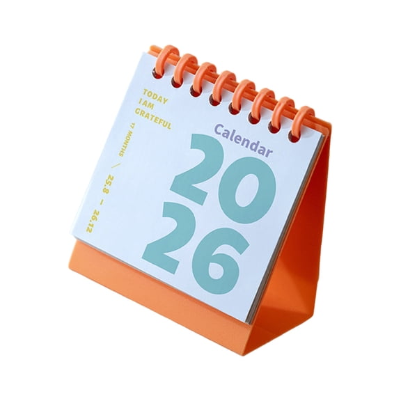 Desk Calendar Twin-Coil Binding Tabletop Calendar 12 month Runs from Jan 2026 to Dec 2026 For Daily Scheduling