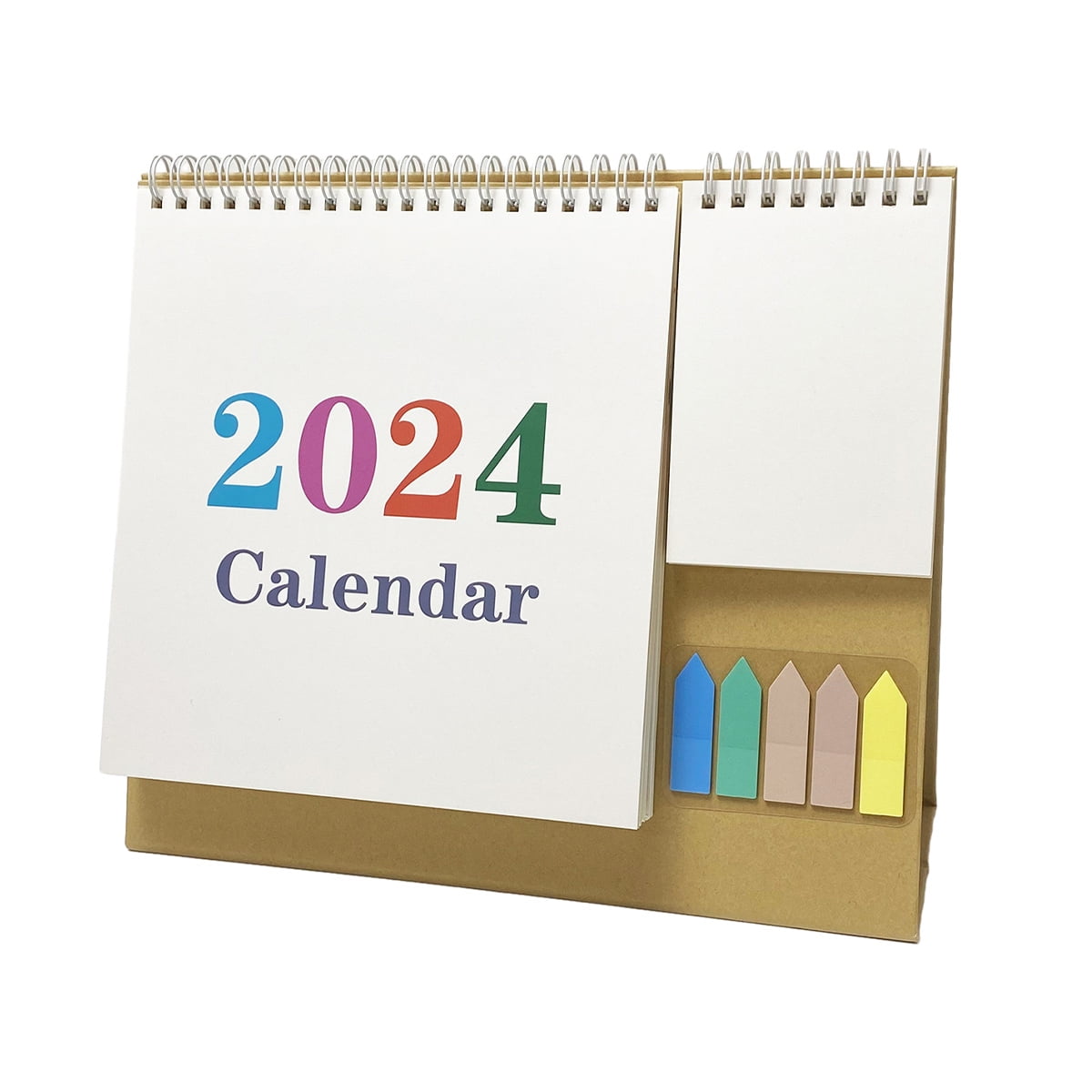 Desk Calendar from Jan.2024 to Dec.2024, Standing Flip Calendar with ...