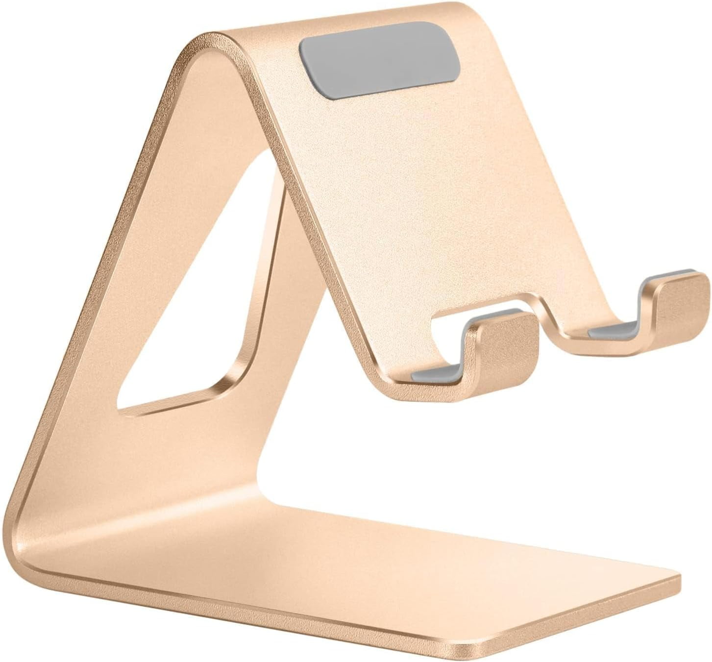 Desk Cell Phone Stand Phone Holder, Aluminum Phone Cradle Dock for iPhone17 16 15 14 13 12 pro Mini 11 X Xs max 8 7 6 6s Plus SE Samsung All Smart Phones, Rose Gold
