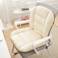 thumbnail image 1 of Desk Chair Cushion Office Chair Cushion Seat Cushion with Back Support Integrated Pad with Fixed Band for Sedentary Individuals for Office Car Home, White, 1 of 7