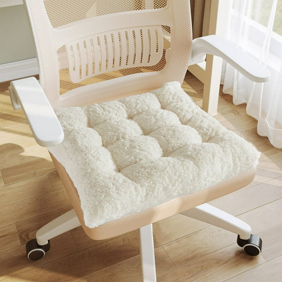 Desk Chair Cushion Up to 25% off Square Seat Pad Chair Cushion Dining Room Kitchen Decor Sofa Pillow Tie On Chair(White,40cm/1PC)