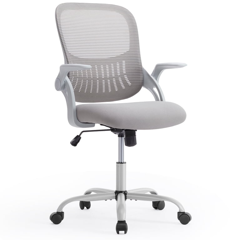 Ergonomic Desk Chair with Lumbar Support, Flip-Up Armrests