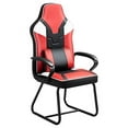 thumbnail image 1 of Desk Chair Without Wheels,Guest Chair Office Chair No Wheels Office Guest Chairs with Arms Room Chair Gaming Chair No Wheels (RED), 1 of 6