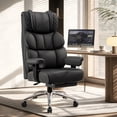 thumbnail image 1 of FASTES Office Desk Chair, Big and Tall Office Chair 400lbs Gaming Chair with Footrest, Ergonomic Executive High-Back Reclining Computer Chairs, Swivel Wheels and Lumbar Support, Black, 1 of 10