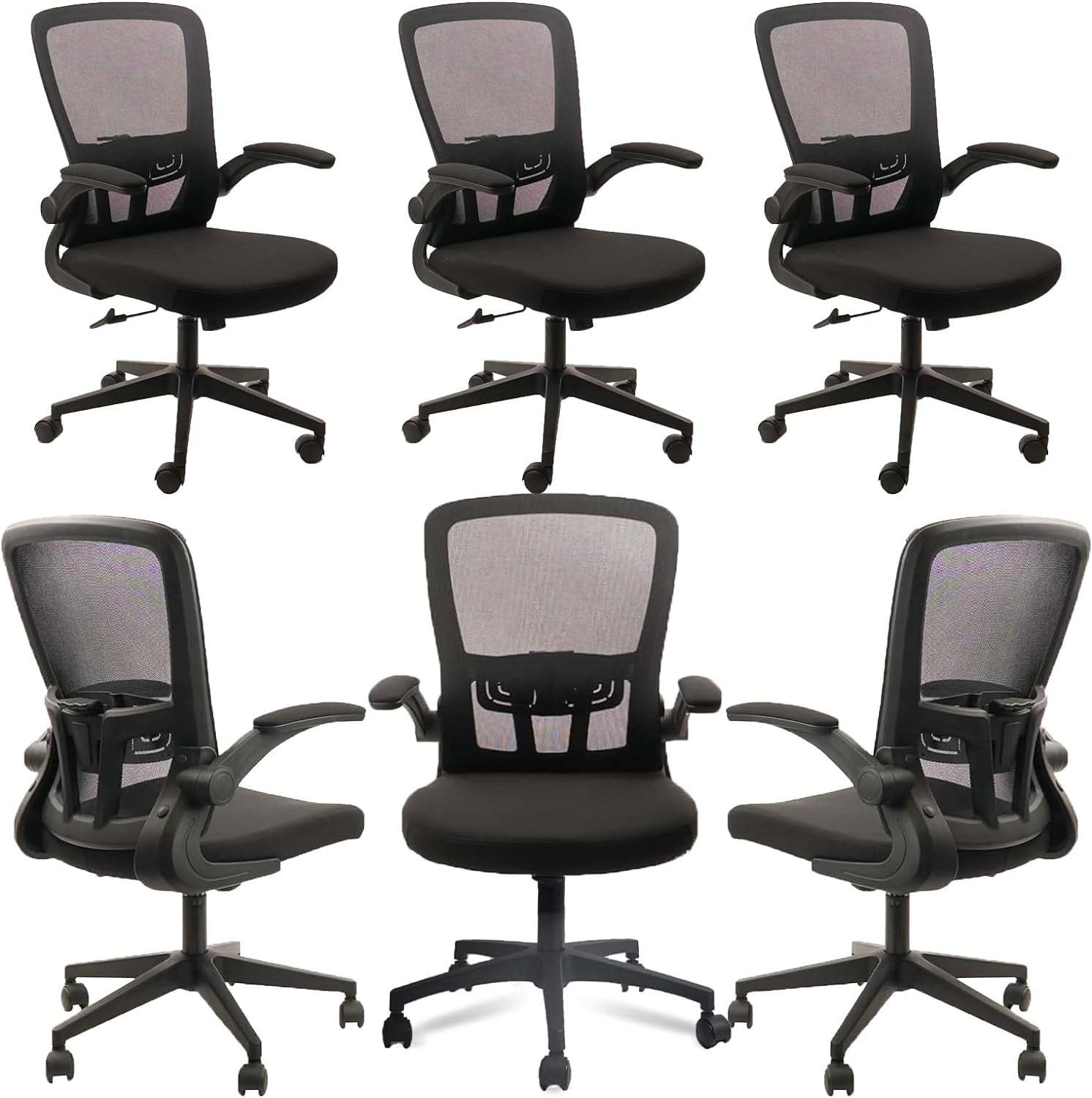 Desk Chairs with Wheels, Ergonomic Mesh Office Chair Adjustable Height