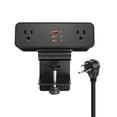 thumbnail image 1 of Desk Clamp Power Strip USB C 65W, Desktop Edge Mount Fast Charge Station 3 PD USB Port 2 AC Outlets 6ft Braided Extension Cord Flat Plug Fit Max 3.26’’ Tabletop Edge for Gaming Office Table, 1 of 8