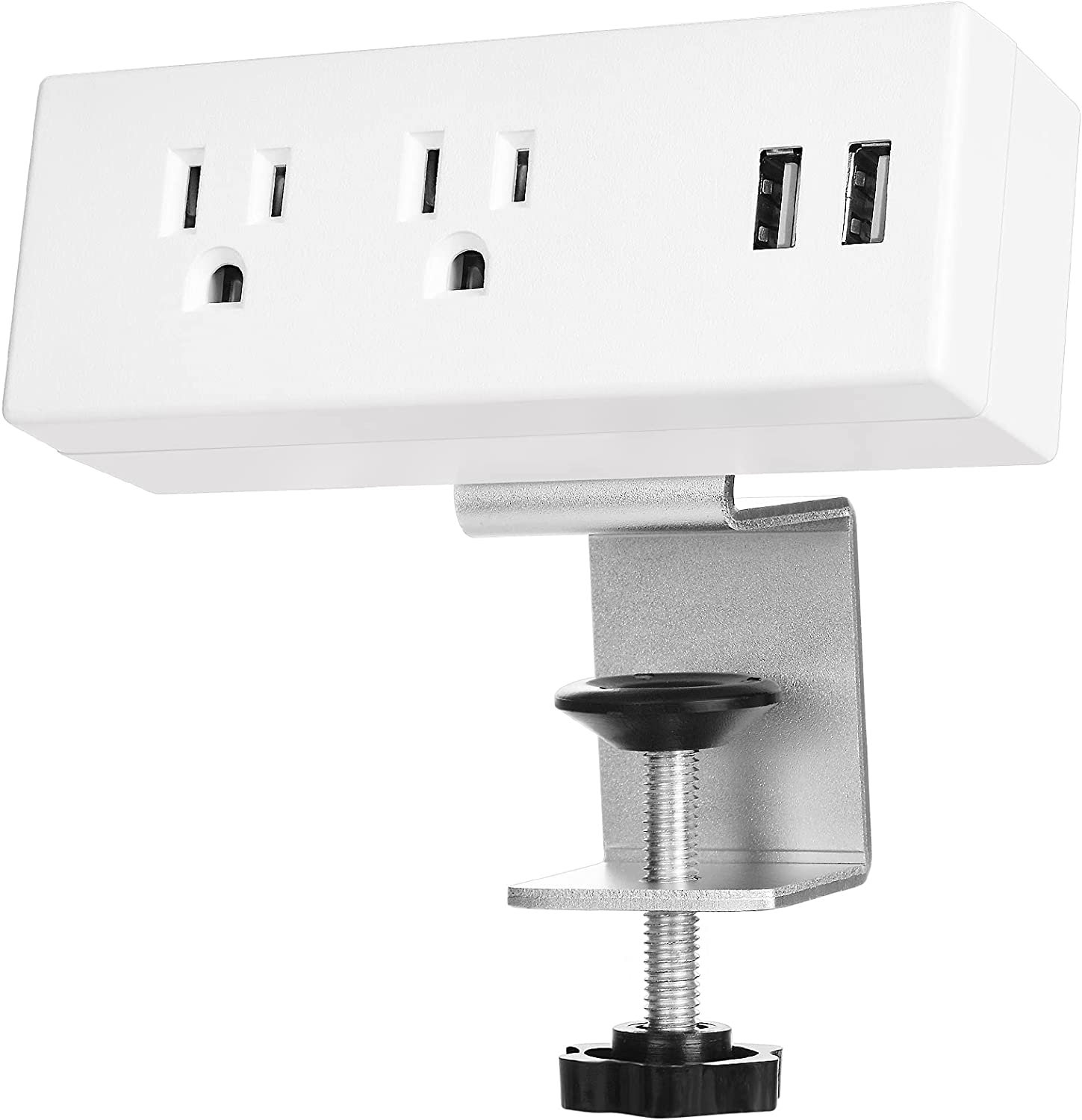 Desk Clamp Power Strip with USB Ports Desktop Mounted Power Outlets