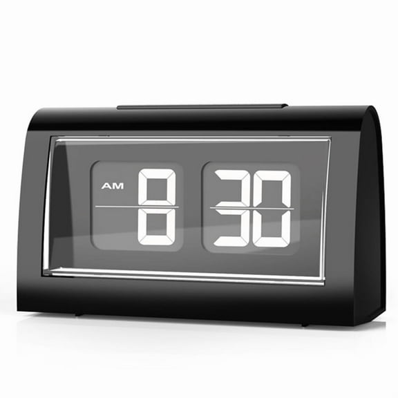 Desk Clock Large Digital Battery Powered Decorative Flip Digital Alarm Clock Suitable for Office Dormitory Bedside,1 * digital table clock,Black