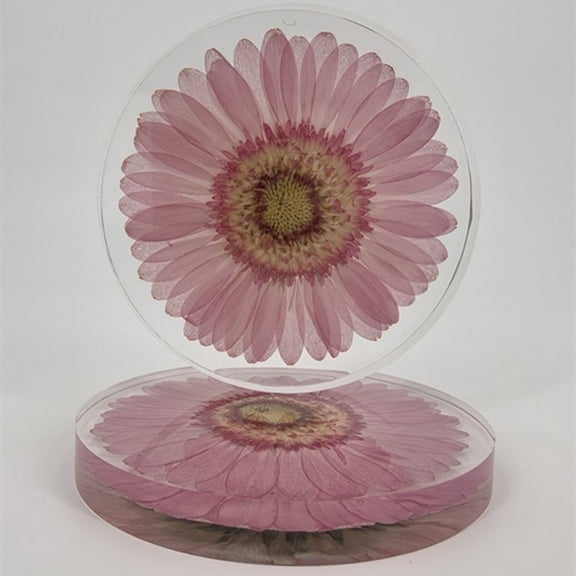 Desk Coaster Set of 2, Non-Slip Floral Drink Cup Mat, Reusable Cute Coaster Decorations for Desk for Home Office Bar